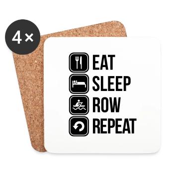 rowing - Coasters (set of 4) - white - Front