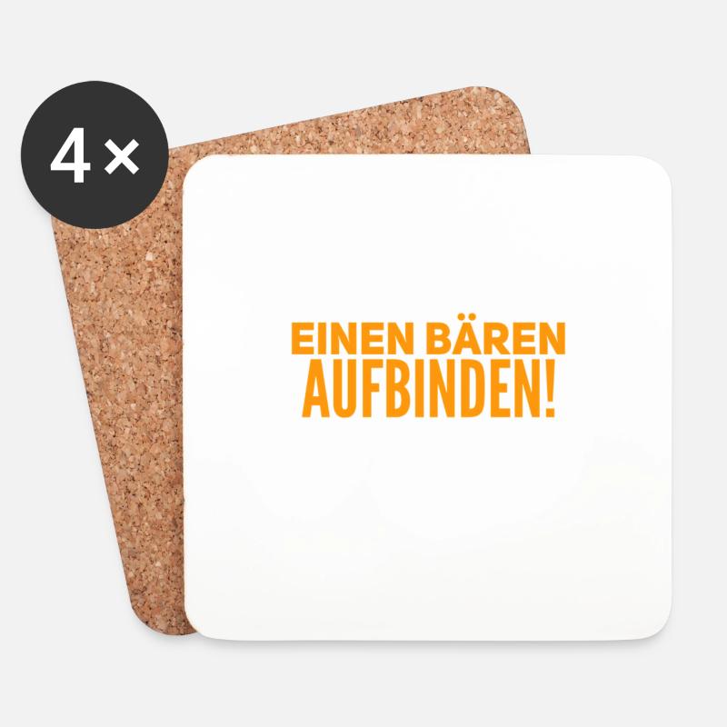 einen Bären aufbinden - Untersetzer (4er-Set) - Weiß