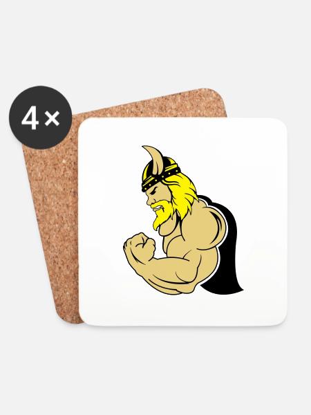 strong viking 02 - Coasters (set of 4) - white