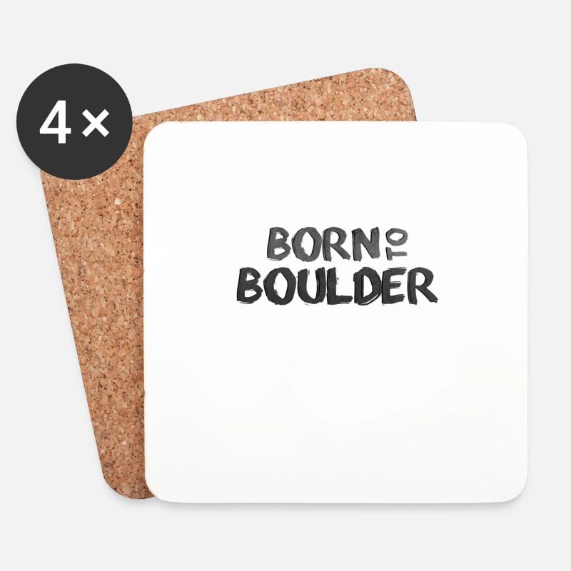 Bouldern - Untersetzer (4er-Set) - Weiß