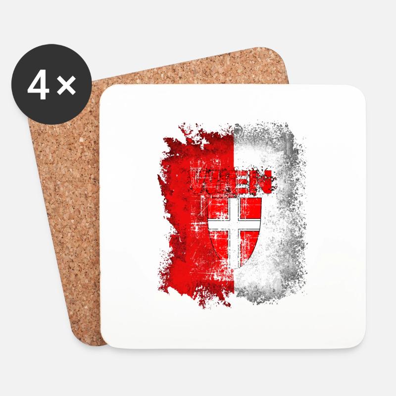 Wien - Untersetzer (4er-Set) - Weiß