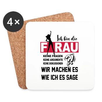 Die Frau - Untersetzer (4er-Set) - Weiß - Vorne