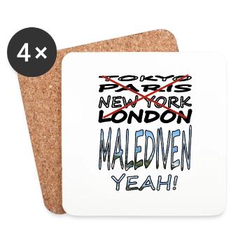 Maldives vacation coral island gift beach - Coasters (set of 4) - white - Front