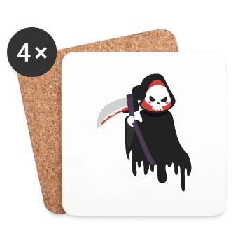Grim Reaper - Halloween - Coasters (set of 4) - white - Front