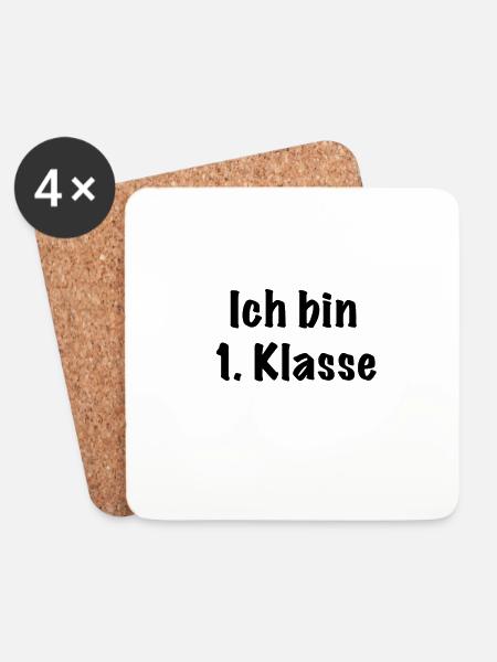 Erste Klasse - Untersetzer (4er-Set) - Weiß
