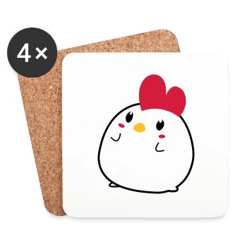 chick - Coasters (set of 4) - white - Front