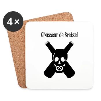 Alsace Chasseur - Dessous de verre (lot de 4) - blanc - Devant