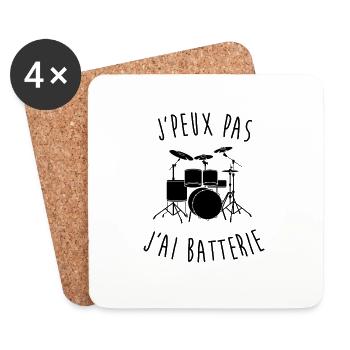 I can't I have battery - Coasters (set of 4) - white - Front