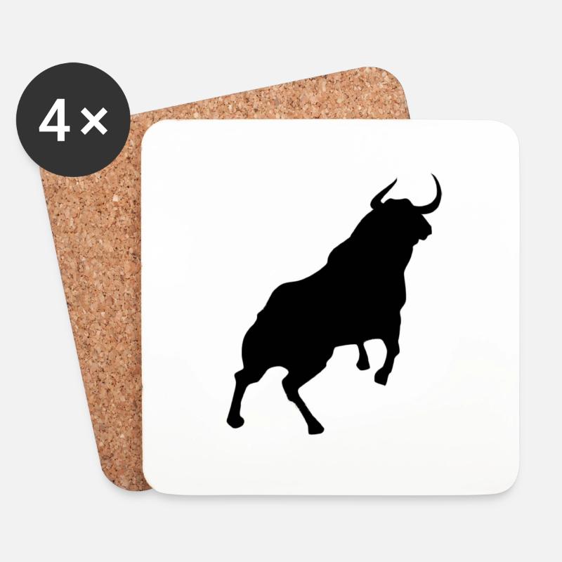 Stier Stierkampf Matador Kampf arena Geschenk - Untersetzer (4er-Set) - Weiß