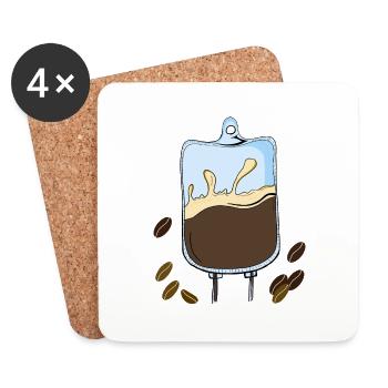 Coffee love - Untersetzer (4er-Set) - Weiß - Vorne
