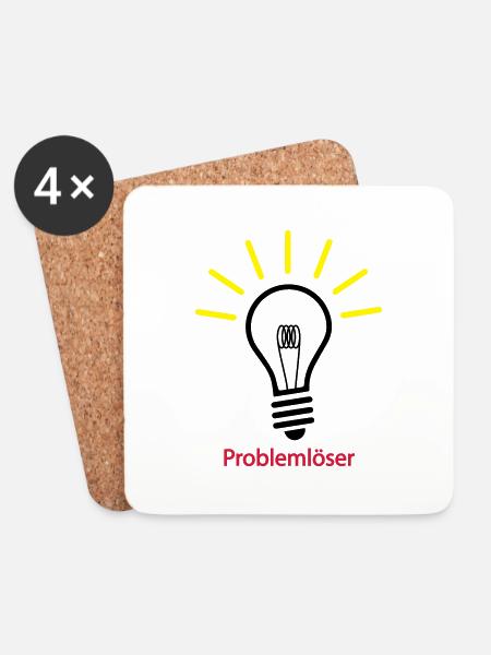 Problemlöser - Untersetzer (4er-Set) - Weiß