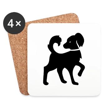 Dog dog - Coasters (set of 4) - white - Front