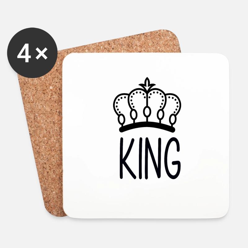 Krönung - Untersetzer (4er-Set) - Weiß