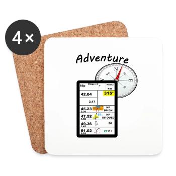 Adventure - Coasters (set of 4) - white - Front