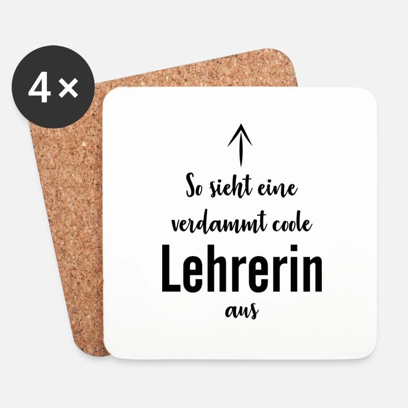Lehrerin Schule Student - Untersetzer (4er-Set) - Weiß