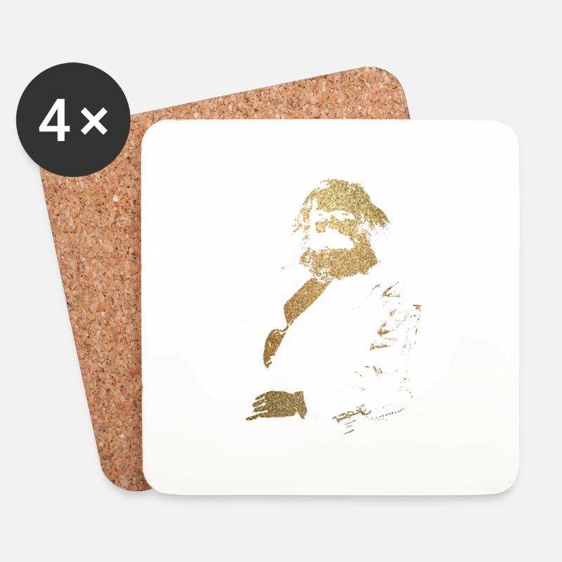 Karl Marx - Untersetzer (4er-Set) - Weiß