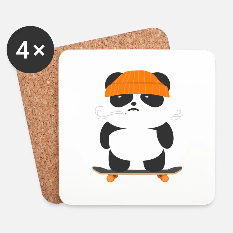 Skateboard - Untersetzer (4er-Set) - Weiß