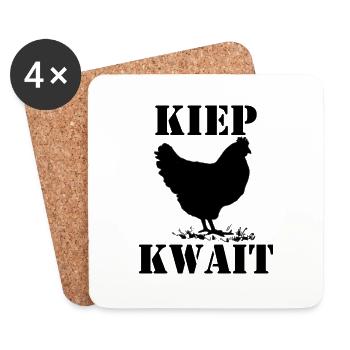 tipping kwait, keep quiet Brabants - Coasters (set of 4) - white - Front