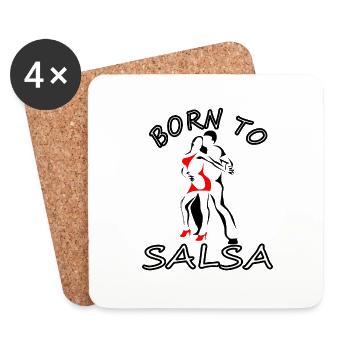 Salsa tanzen Salsa-Tänzer ich liebe Salsa Geschenk - Untersetzer (4er-Set) - Weiß - Vorne