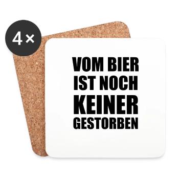 Lustige Sprüche Spruch - Untersetzer (4er-Set) - Weiß - Vorne