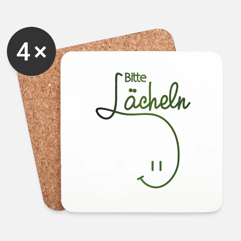 please smile - Untersetzer (4er-Set) - Weiß