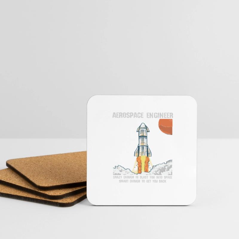 Space Engineer Space Flight Astronaut Rocket Coasters (set of 4)