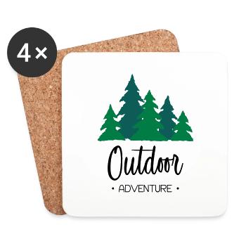 Outdoor Adventure - Dessous de verre (lot de 4) - blanc - Devant