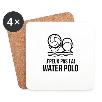 Water polo - Dessous de verre (lot de 4) - blanc - Devant