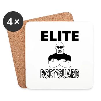 bin bodyguard Elite videur sécurité - Dessous de verre (lot de 4) - blanc - Devant