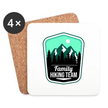 Family Hiking Team Hiking holidays with the family - Coasters (set of 4) - white - Front
