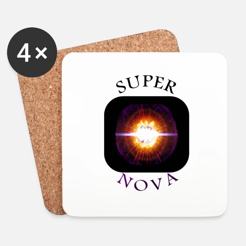 Supernova Sterne Massensterne Himmel Geschenkidee - Untersetzer (4er-Set) - Weiß