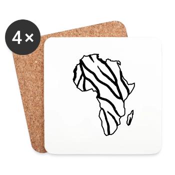 Africa Africa Map African Continent Gift - Coasters (set of 4) - white - Front