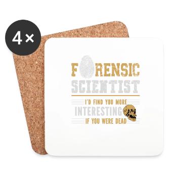 Forensic Scientist Tatort Kriminalistik Geschenk - Untersetzer (4er-Set) - Weiß - Vorne
