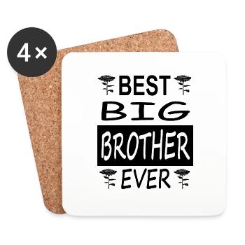big brother Big Brother best brother gift - Coasters (set of 4) - white - Front