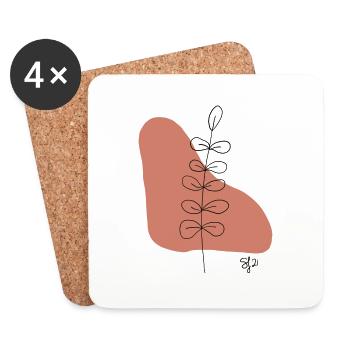 plant - Untersetzer (4er-Set) - Weiß - Vorne
