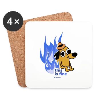 This is fine - Untersetzer (4er-Set) - Weiß - Vorne