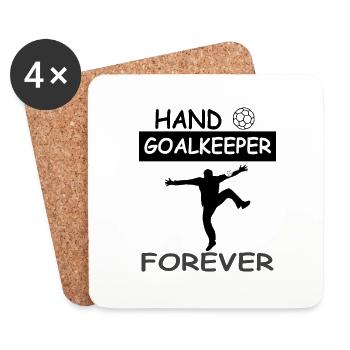 Pour toujours handball gardien de handball jouer sport - Dessous de verre (lot de 4) - blanc - Devant
