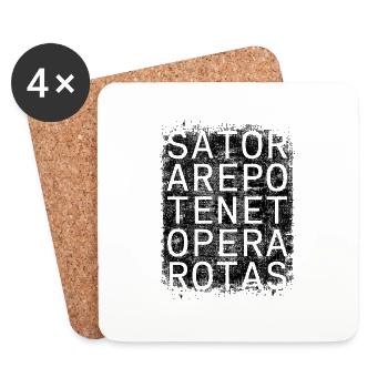 Sator Square - Coasters (set of 4) - white - Front