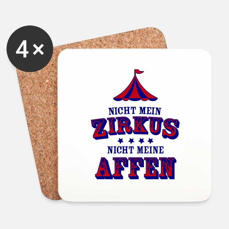 nicht mein zirkus - Untersetzer (4er-Set) - Weiß