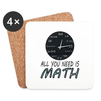 Study Math Student Math Study Gift - Coasters (set of 4) - white - Front