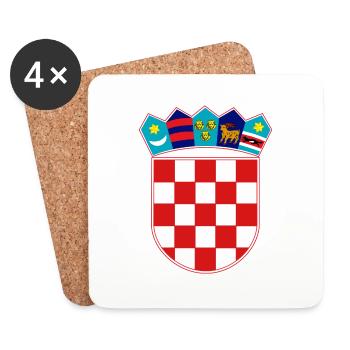 hrvatska - Untersetzer (4er-Set) - Weiß - Vorne