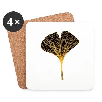 Ginkgo - Coasters (set of 4) - white - Front