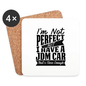 PERFECT WITH JDM - Coasters (set of 4) - white - Front