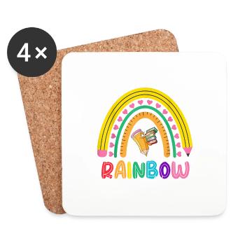 You Are My Rainbow - Teacher Rainbow - Coasters (set of 4) - white - Front