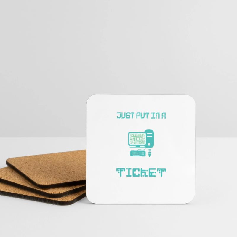 Technischer Support Technologie Programmierer Untersetzer (4er-Set)