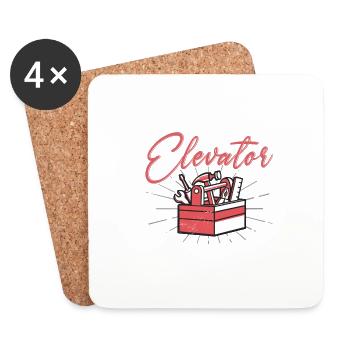 Elevator Inspector Elevator Jobs Profession Gift - Coasters (set of 4) - white - Front