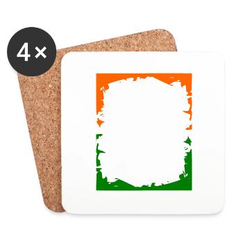 cadre de bruit coloré - Dessous de verre (lot de 4) - blanc - Devant
