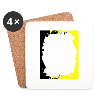 colored noise frame - Coasters (set of 4) - white - Front