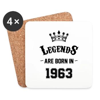 Legends are Born in 1963 - Untersetzer (4er-Set) - Weiß - Vorne