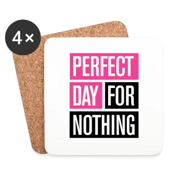 Pefect day print! - Coasters (set of 4) - white - Front